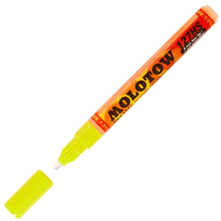 Molotow 127-HS Marker ONE4ALL, 2mm Spitze, 5,0ml, neongelb fluoreszierend