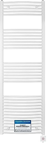 Radiador eléctrico para el baño, diseño curvado, incluye varilla de calefacción y varios patrones de calor a elegir, soporte para toalla, toallero, color blanco