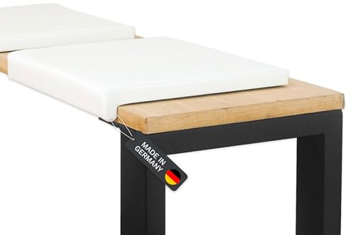 Lycce Bankauflage/Klemmkissen 1 Leiste, Kunstl. weiß, Banktiefe ab 35cm
