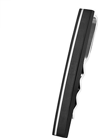 Drops Karisma Hochwertige Herren Edelstahl 316L Krawattennadel mit Carbon-Composite/Krawattenklammer/Tie Clip Farbwahl KTC207 / Silber
