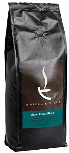 Spiller & Tait Super Crema Blend Espresso Coffee Beans 1kg Bag, Premium Arabica & Robusta Medium Roast Beans - Ideal for Bean to Cup Espresso Machines