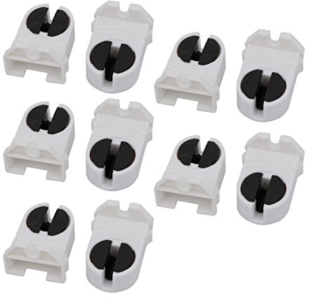 sourcing map 10Stk. T5 Leuchtstoff Lampen Halter G5 Basis Grabstein Lampenfassung AC 500V 2A für LED Leuchtstoffröhre