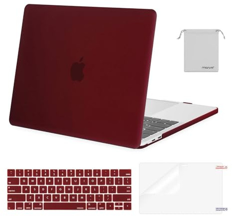 MOSISO Compatible with MacBook Pro 13 inch Case M2 2026 2025 2024 2023 2022-2016 A2338 M1 A2251 A2289 A2159 A1989 A1708 A1706, Plastic Hard Shell&Keyboard Cover&Screen Film&Storage Bag, Marsala Red