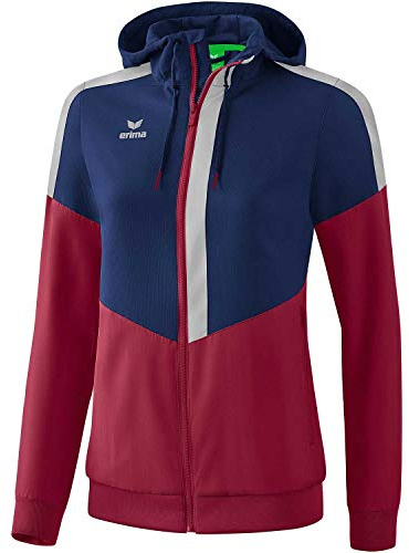 Erima Damen Squad Trainings Jacke (1032064), new Navy/Bordeaux/Silver Grey, 42