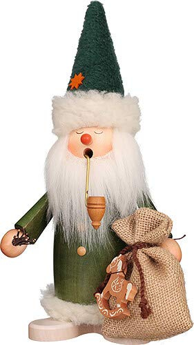 Christian Ulbricht Räuchermännchen Schlafmütze Weihnachtsmann grün - 26,5 cm