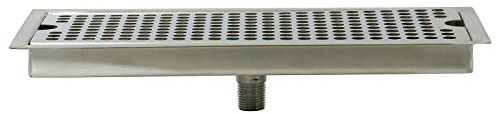 Homend Stainless Steel Drip Tray,Flush Mount Beer Drip Tray with Drain 12 L X 5 W
