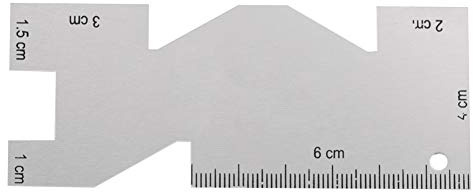 Accesorio para herramientas de costura Regla de costura de metal, Regla de costura, Regla de costura de calibre Metal para tejer a mano