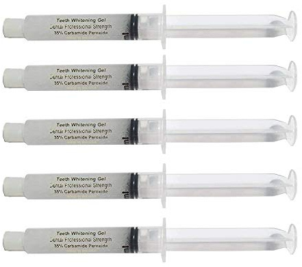 Teeth Whitening Gel Syringe Dispensers 35% Carbamide Peroxide, Tooth Bleaching Gel Multiple Quantities Available and Size Available (10 ml, 5)