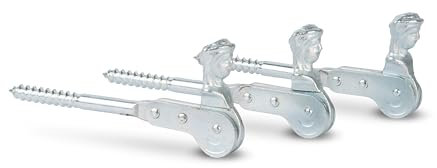 Alberts 307493 Fensterladen-Feststeller Schäferkopf | zum Einschrauben oder zum Einmauern | galvanisch blau verzinkt | 126,5 mm | 3er Set