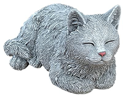 stoneandstyle Steinfigur Katze Kater Timmy frostfest Gartenfigur Steinguss