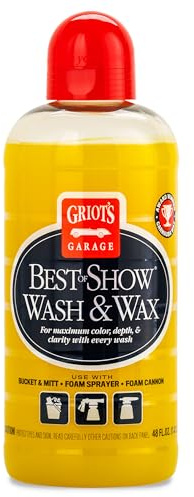 Griot's Garage Best of Show Wash and Wax for Car Detailing and Cleaning, Carnauba-Packed Coating, High Gloss Shine and Protection for Auto Paint, 10887, 48oz