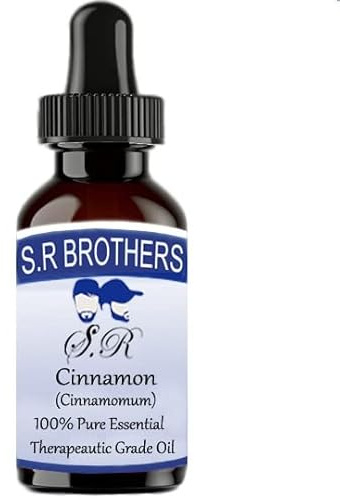 S.R. Brothers Zimt (Cinnamomum), 100 % reines ätherisches therapeutisches Öl (50 ml)