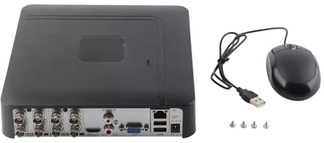 Grabadora de 8 Canales, CCTV de Seguridad 8 Canales 8CH AHd CVI/TVI/DVr NVR 5 en 1 Grabadora de Vídeo en Tiempo Real 100-240V