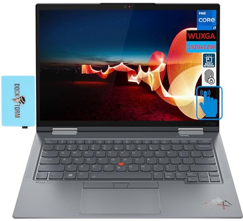 Lenovo ThinkPad X1 Yoga Gen 6 14 Touchscreen WUXGA IPS 2-in-1 Laptop (Intel i7-1185G7, 32GB RAM, 1TB SSD, Intel Iris Xe, Backlit KYB, FP, 2 Thunderbolt 4, WiFi 6, Win 11 Pro) w/Dockztorm Dock