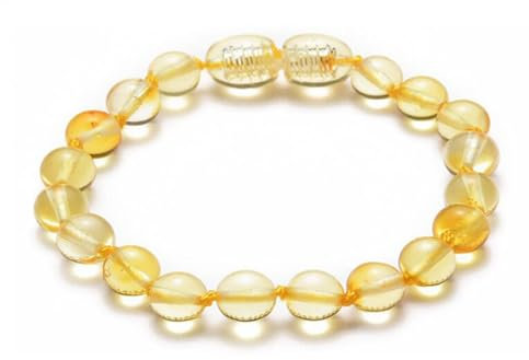 Wycian Armband Herren 6Mm, Bernstein Armband Roh Perlen Gelb Bernsteinperlen 19cmx8mm 1er Naturstein für Hochzeit