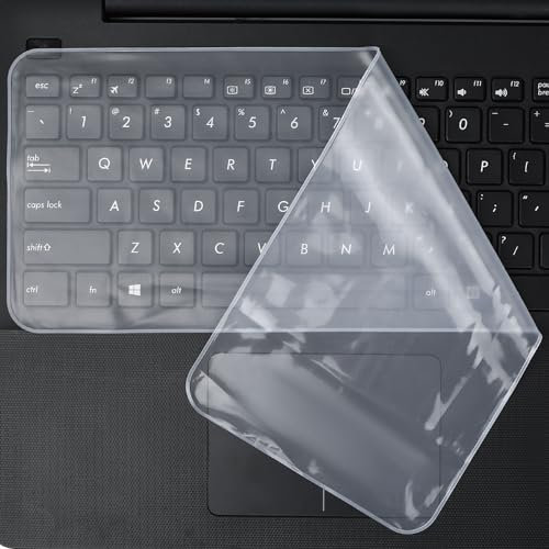 6 Pezzi Copritastiera PC Pellicola Protettiva, Tastiera Cover in Silicone per Tastiera Laptop, Proteggi Cover Non Completamente Trasparente Universale Compatibile con Laptop Netbook da 15-17 Pollici