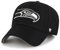 '47 NFL Seattle Seahawks MVP Unisex-Baseballkappe, Verstellbarer Klettverschluss, Einheitsgröße, Team Logo, Farbe Schwarz
