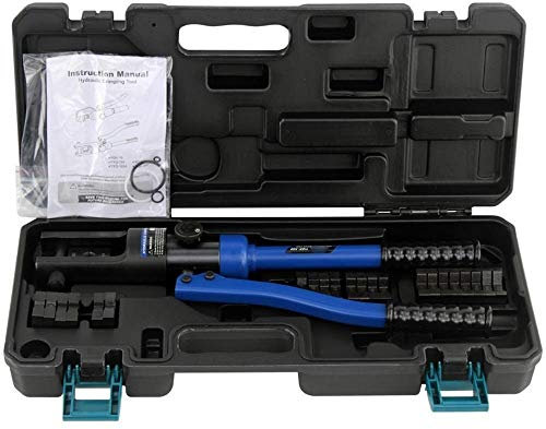 CLLBANT Herramientas de crimpado hidráulicas, Herramienta de crimpado para terminales de Cables hidráulicos, 10-300 mm2, Kit de Herramientas para Cables de terminales de batería eléctrica