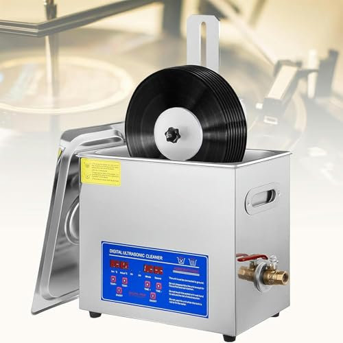 LYJYUJIE 6 L Vinyl Ultraschallreiniger, 7-12-Zoll-Vinyl-Ultraschallreinigung, High LP Album Cleaner, Plattenwaschmaschine ~//