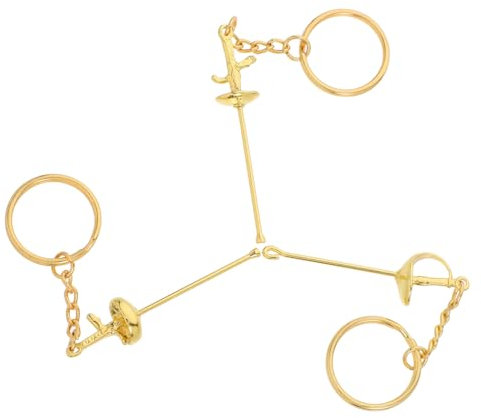 Gatuida 3stücke Metall Fechtsport Schlüsselanhänger Taschenhängekette Dekoration Sportfan Andenken Rucksack Charme Hängendes Souvenir Für Fechten Liebhaber