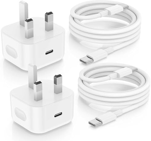 iPhone 17 16 15 Fast Charger, 2Pack USB C to USBC Charger Cable 2M with Type C Charging Plug for Apple iPhone 17 Pro Max/17 Air/16 Pro/15 Plus/15 Pro Max/iPad Pro 12.9/11 inch/Air 4/5th/Mini