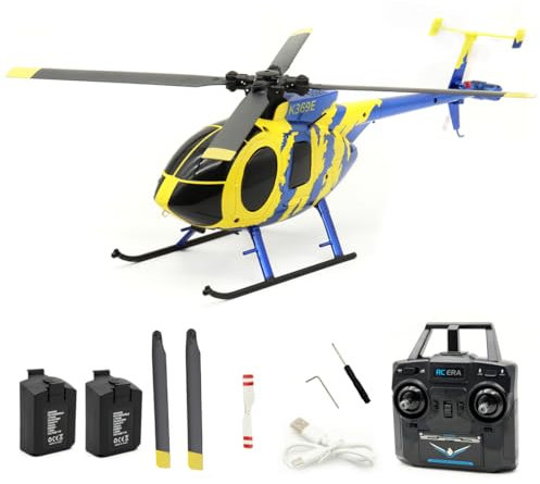 Meiurlex RC ERA C184 RC Hubschrauber, MD500 2,4 GHz 4-Kanal Stabilisierter RC-Helikopter mit 6 Gyro, Ferngesteuertes Flugzeug mit Optischem Flusssensor für Erwachsene Hobby