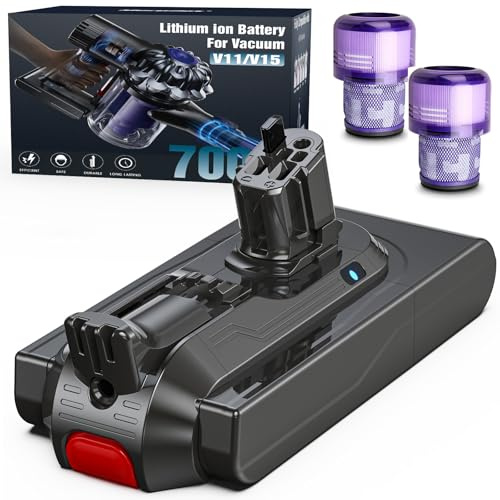 Morpilot Batería para Dyson V11, 7000 mAh Batería de Repuesto Click-in para V11 Absolute/V11 Extra/V11 Fluffy/V15 Detect