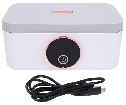 Vikye Lunch Box Elettrico, Scaldavivande Scaldavivande Riscaldato in Acciaio Inossidabile da 1 Litro, Lunch Box Riscaldante con Ricarica USB per Lavori su Camion per Auto