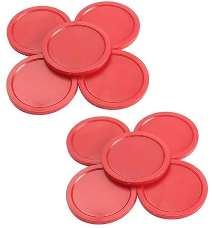 10Pcs Red Mini Air Hockey Table Pucks 50mm Puck Table New 2-inch Convenient and Attractive Air Hockey Arcade and Table Games