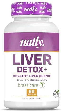 NATLY LIVER DETOX+ 60 Cápsulas Veganas | Protección y Salud Hepática | Complemento Alimenticio con Plantas, Colina, Vitaminas y Zinc