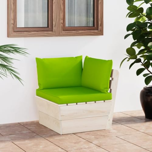 Meubles d'extérieur, canapé d'angle en palettes avec coussin, en bois d'épicéa imprégné, meubles d'extérieur pour véranda, jardin, pelouse
