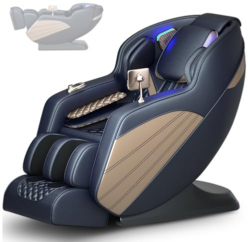 LFFTBK Poltrona massaggiante con otto modalità di massaggio, dal design ergonomico per soggiorni e camere da letto, con intensità regolabile.(Blue)