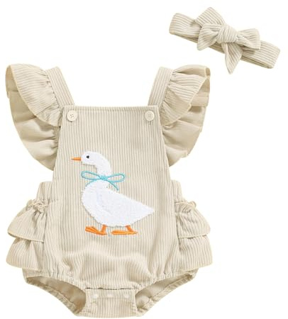 Conjunto de bebé niña, Mono de Calabaza para recién Nacida, Mono de Pana, Ropa Infantil#A