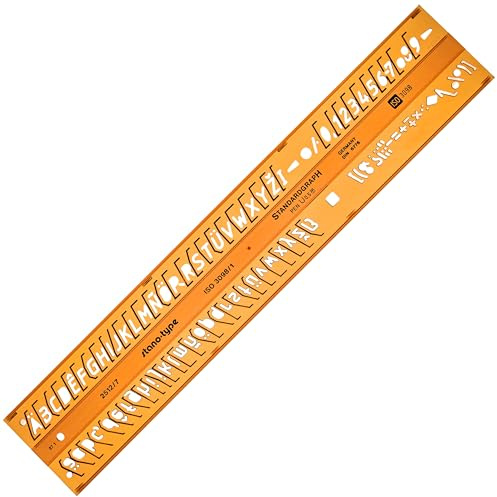 7mm KURSIV Schriftschablone Zeichenschablone Technisches Zeichnen Brief Schrift Schablone Zeichenschablone