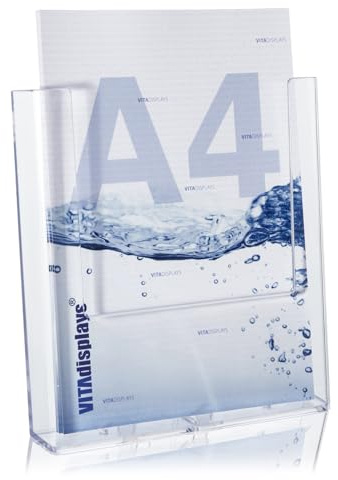 taymar Prospekthalter, Wandprospekthalter DIN A4, transparent