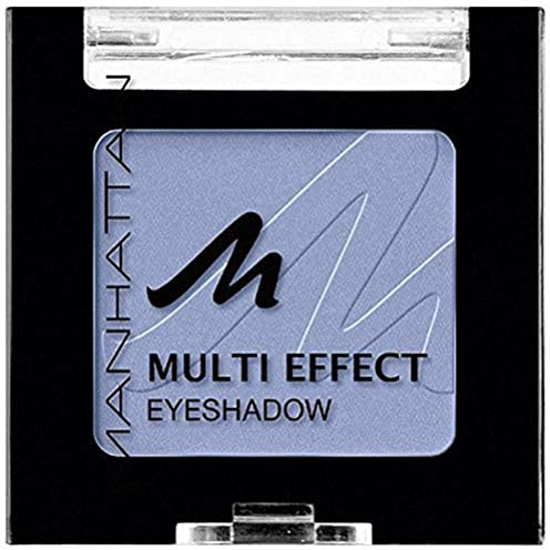 Manhattan Multi Effect Eyeshadow – Hellblauer, matter Lidschatten in handlicher Dose, farbintensiv und langanhaltend – Farbe Wild Wave