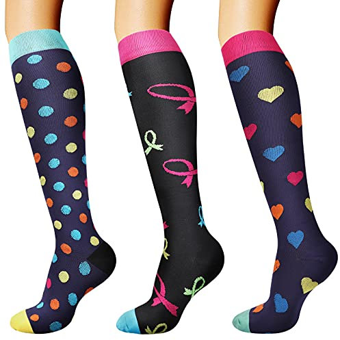 DRESHOW Kompressionsstrümpfe für Damen & Herren, Kompressionssocken für Sport Laufen Flugreisen Radfahren