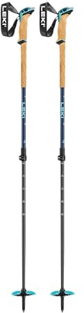 LEKI Bernina Lite - Bastones de esquí (2 Unidades, 100-135 cm), Color Azul Oscuro
