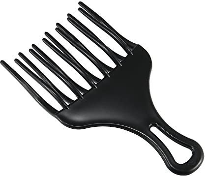 VOCOSTE Peine Para Cabello Afro Negro 1Pc Antiestático Plástico | 7.09X3.74 Pulgadas, Para Desenredar Y Peinar, Masajea Cuero Cabelludo, Resistente Al Calor, Para Hombre Y Mujer
