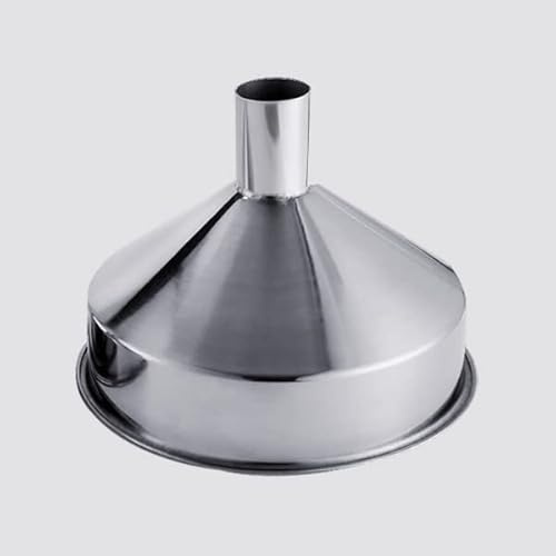 HOMEXO Embudo Grande de Acero Inoxidable 304 Con Filtro Para Vino, Aceite y Uso Industrial, 1 ud. (Color: C)