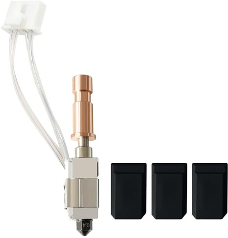 HzdaDeve Ceramic Hotend for Kobra S1 Combo Hot End Kit Print Head Heat Sink Block Heating Cartridge Thermistor Hardened Steel Nozzle with Extra 2PK Silicone Cover for Anycubic Kobra S1/ACE Pro