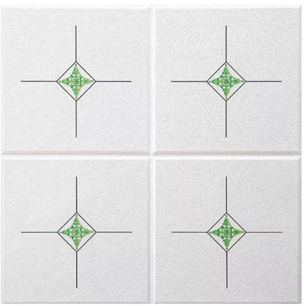 3D Ceiling Panels - Stick-On Wainscoting for Damaged Ceilings, DIY Waterproof and Stain-Resistant Textured Wallpaper, 70x70cm