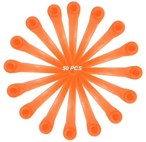 DIFLAX 50 Stück Kunststoffmesser, Gardena RotorCut Ersatzmesser, Rasentrimmer Messer, Gardena Rasentrimmer, Polycut, Trimmer Ersatzmesser, Freischneider Messer, für Polycut 6-2, 6-3, 7-3, 28-2, 48-2