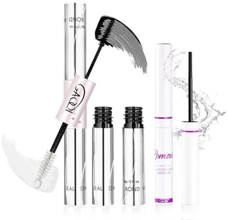 GAQQI Lash Bond and Seal + Remover, Lash Cluster Glue Black - 10ml+5ml