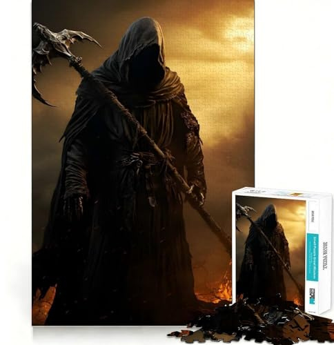 Puzzle a doppia faccia con falce del mietitore per adulti, 1000 pezzi, gioco intelligente, tranquillo, con un motivo da assemblare, (38x26cm)