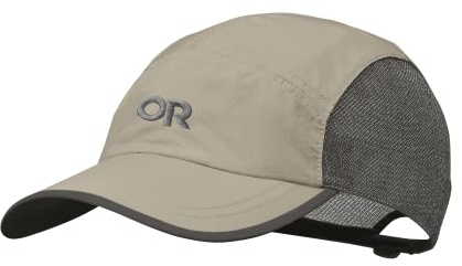 Outdoor Research Swift Cap – UPF 40+, Lightweight, Breathable, Quick-Dry, Khaki/Dark Grey, One Size