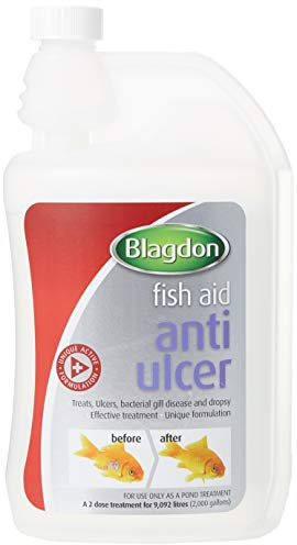 Blagdon Anti-Ulcer Treatment for Pond Fish, Effective, Unique Formulation, Treats Ulcers, Bacterial Gill Disease & Dropsy, 1 Litre