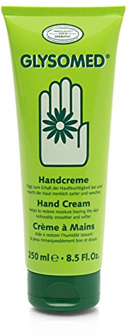 Glysomed Handcreme für trockene Haut 250 ml Tube intensive Formel mit Bisabolol aus Kamille reichhaltig feuchtigkeitsspendend für rissige Hände zieht gut ein