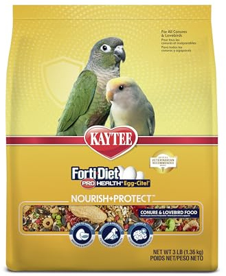 Kaytee Forti-Diet Pro Health Egg-Cite Pet Conure & Lovebird Food, 3 Pound