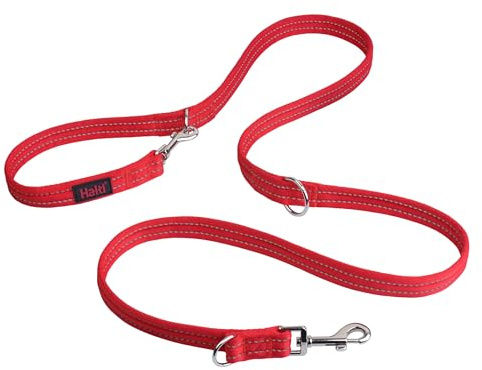 Halti Training Lead - Professional No-Pull Double-Ended Dog Lead, Lightweight, Soft & Durable, Ideal for Obedience Training & Everyday Walks with Dogs and Puppies (Size Small, Red, 2m)